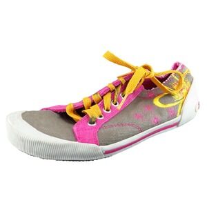 Pazitos Youth Girls Shoes Size‎ 4 M Brown Fashion Sneakers Fabric